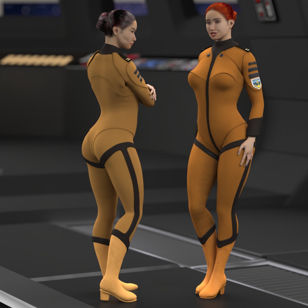 UNCN Female Officer for La Femme 2 for Poser by N/A