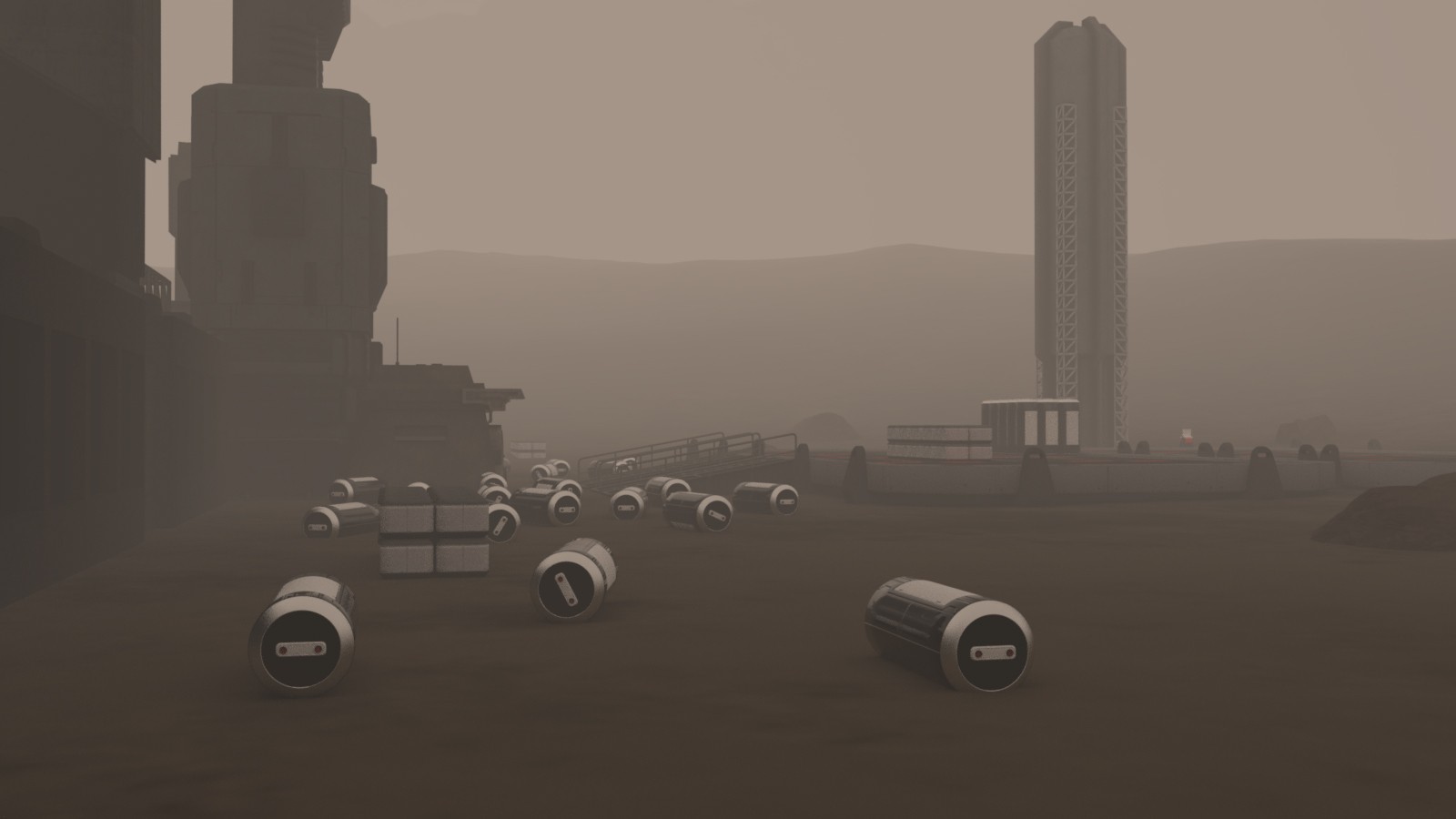 Scifi Mining Station by N/A