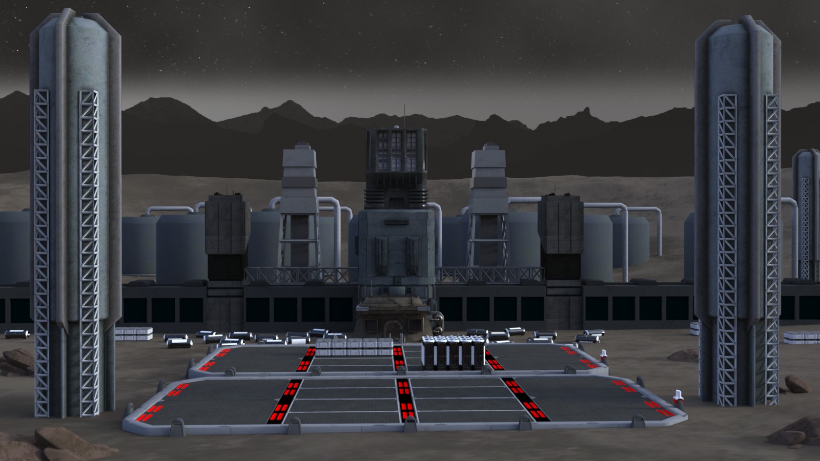 Scifi Mining Station by N/A