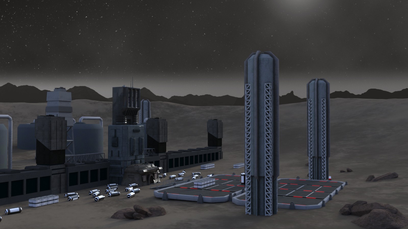 Scifi Mining Station by N/A