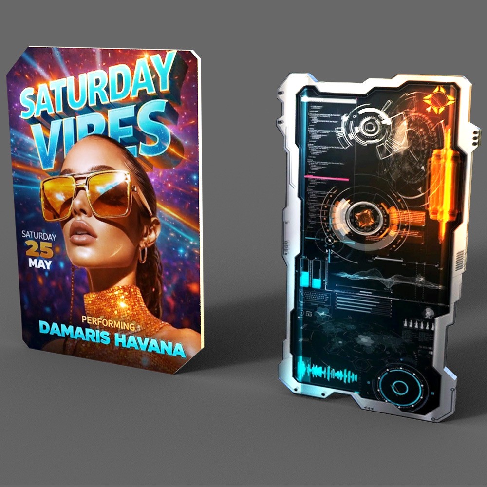 Animated Cyberpunk Cards for Daz Studio by N/A