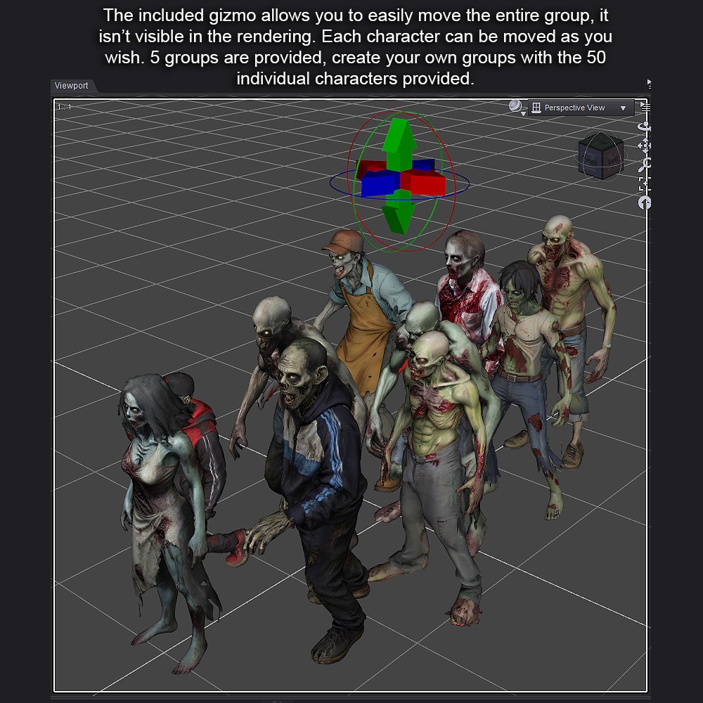 LOWREZ Zombies for Daz Studio by N/A
