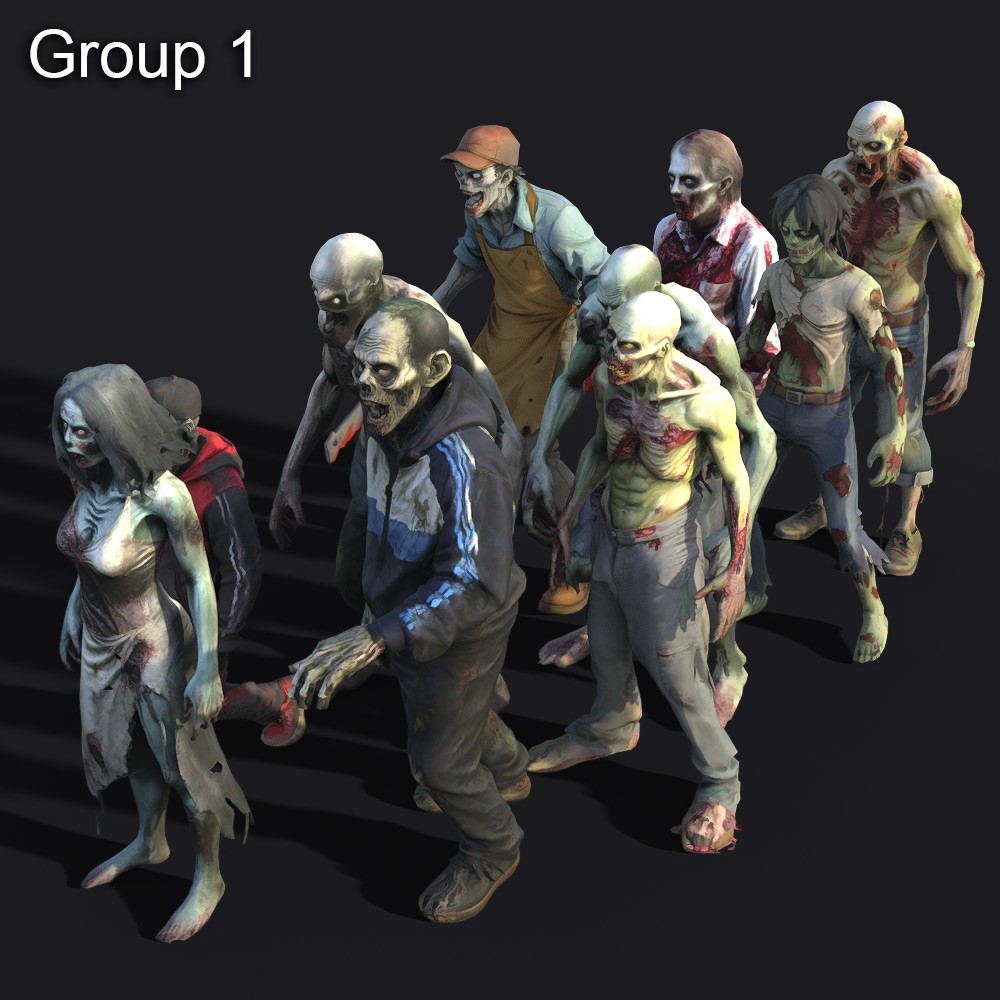 LOWREZ Zombies for Daz Studio by N/A