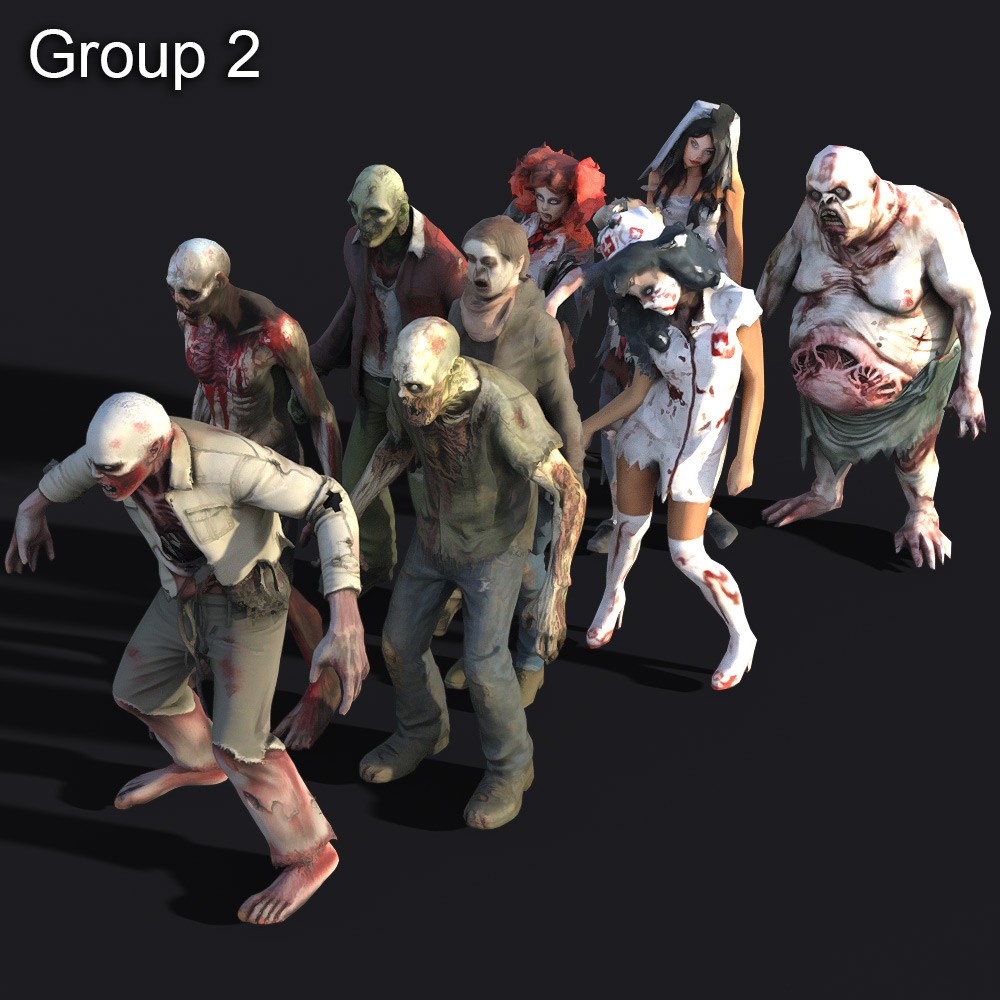 LOWREZ Zombies for Daz Studio by N/A