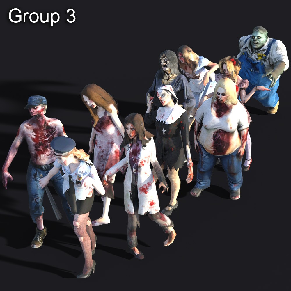 LOWREZ Zombies for Daz Studio by N/A