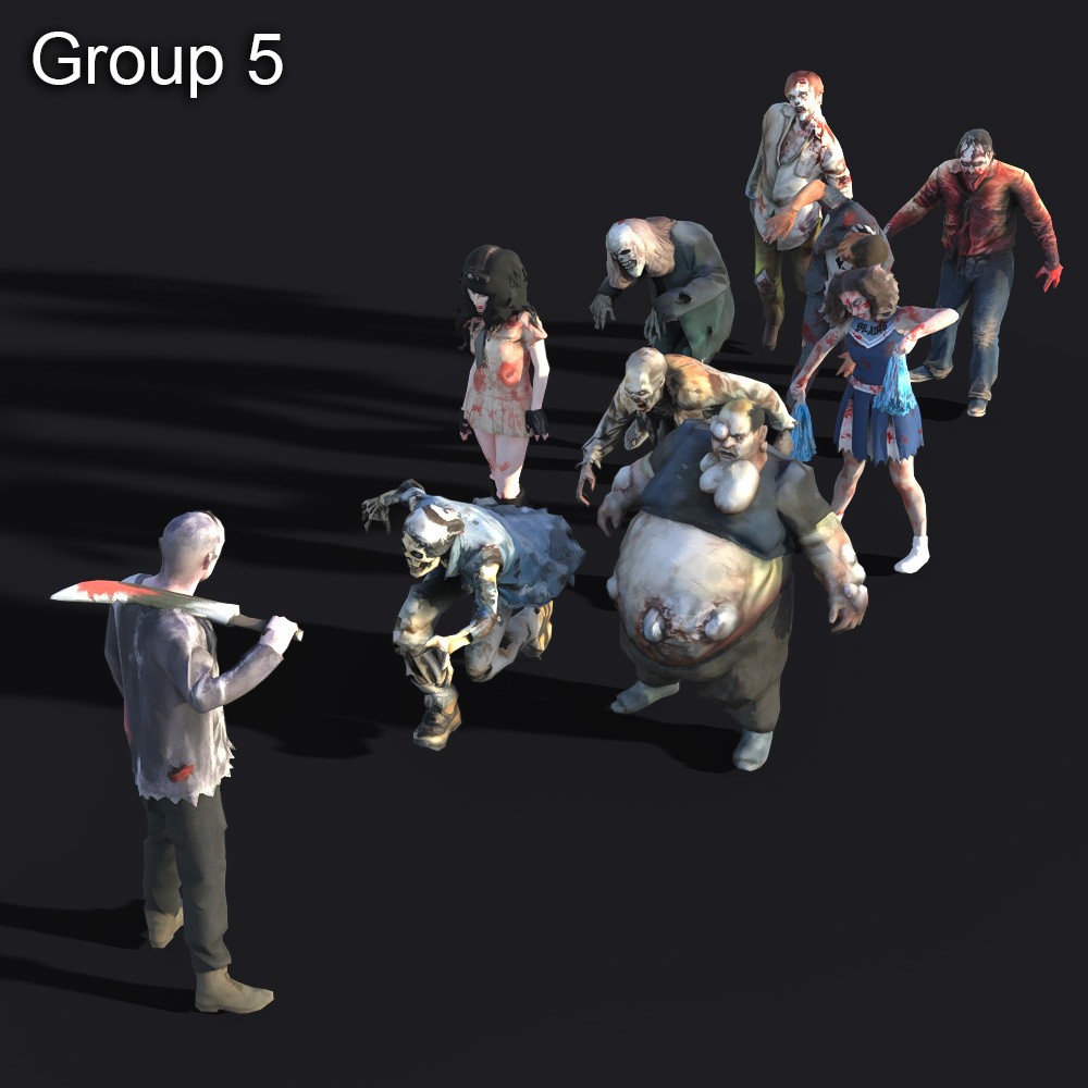 LOWREZ Zombies for Daz Studio by N/A