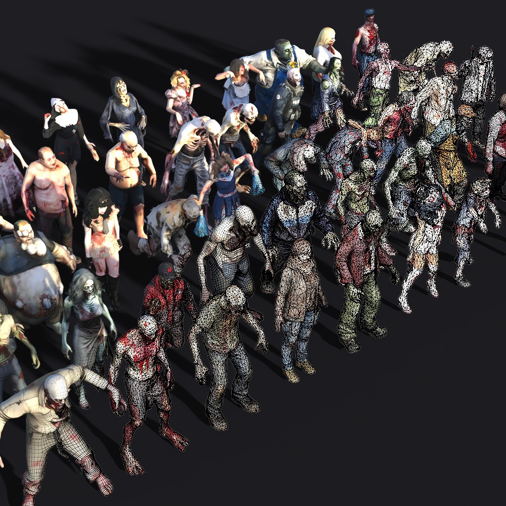 LOWREZ Zombies for Daz Studio by N/A