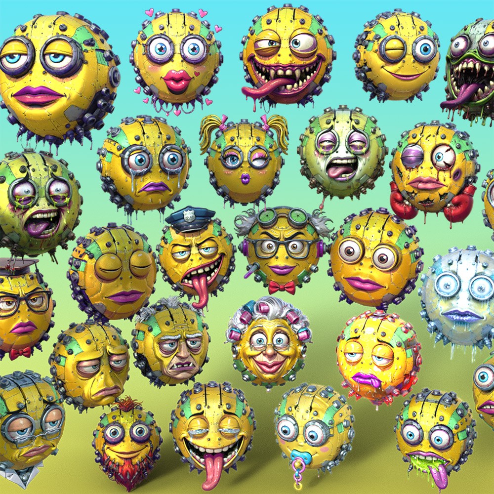 Creepy Smileys for Daz Studio by N/A