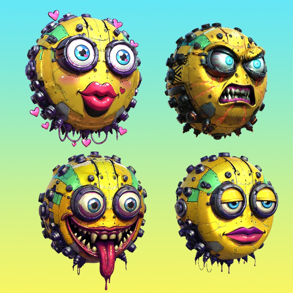 Creepy Smileys for Daz Studio by N/A
