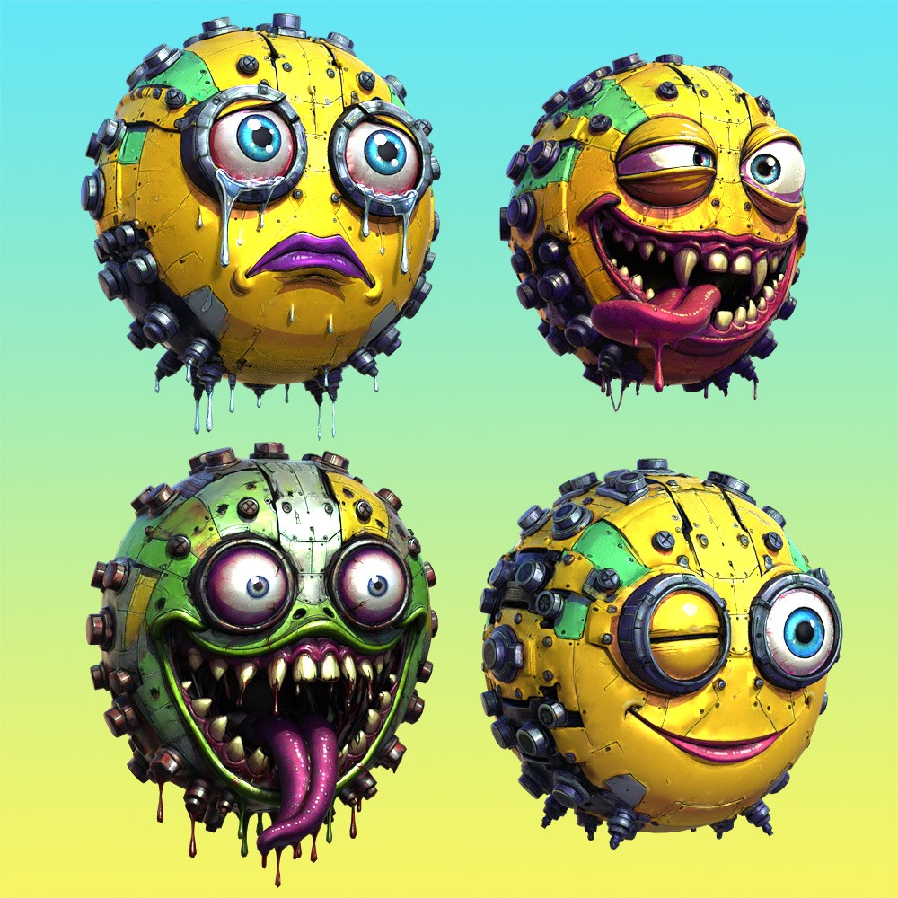 Creepy Smileys for Daz Studio by N/A