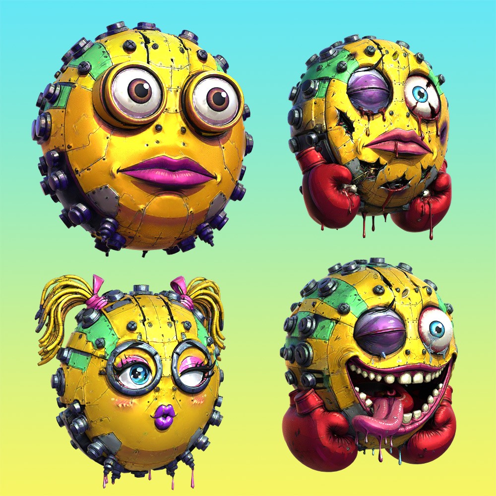 Creepy Smileys for Daz Studio by N/A