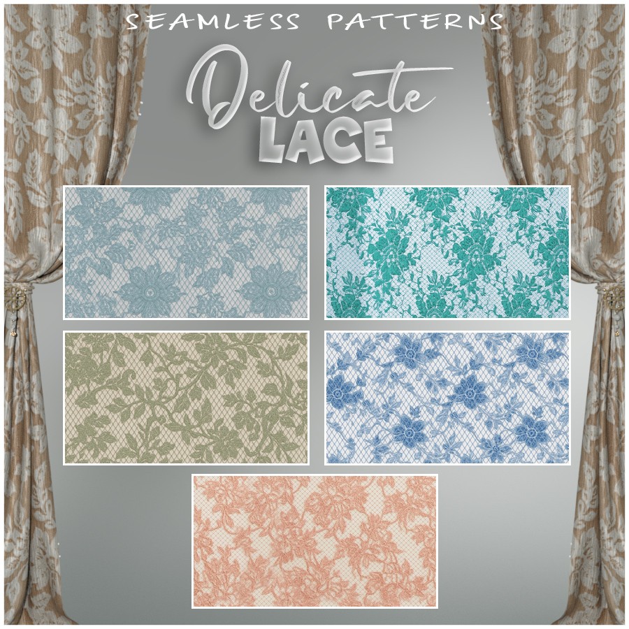 ALXN 2D Delicate Lace Seamless patterns by N/A