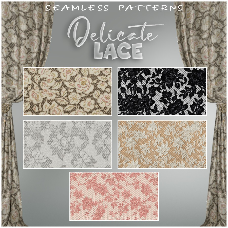 ALXN 2D Delicate Lace Seamless patterns by N/A