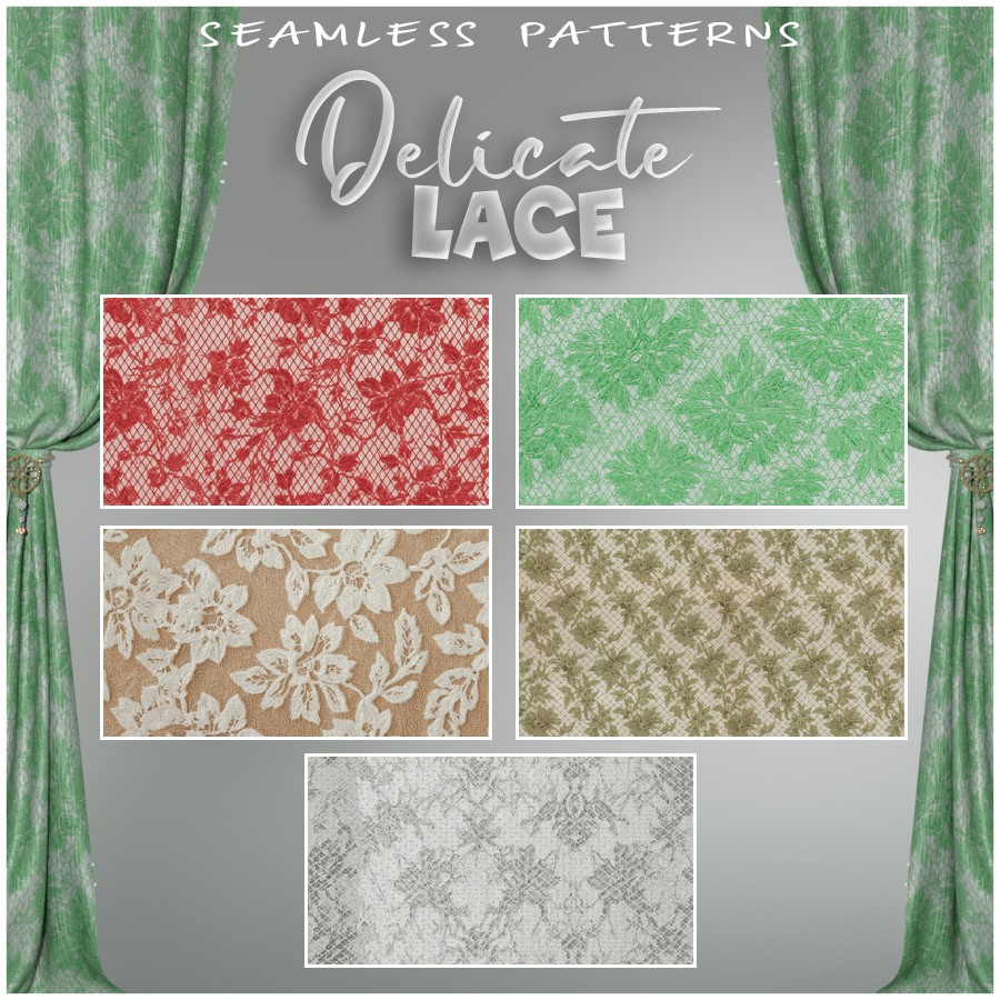 ALXN 2D Delicate Lace Seamless patterns by N/A
