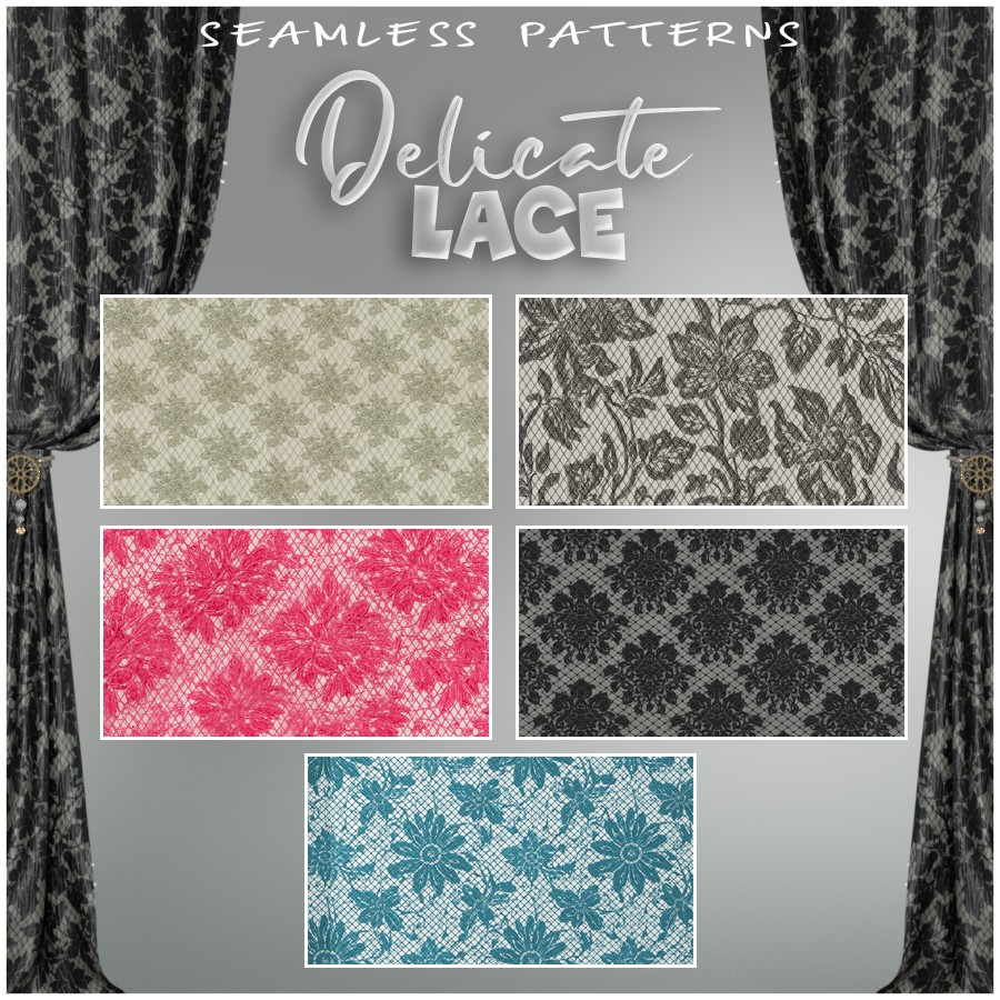 ALXN 2D Delicate Lace Seamless patterns by N/A