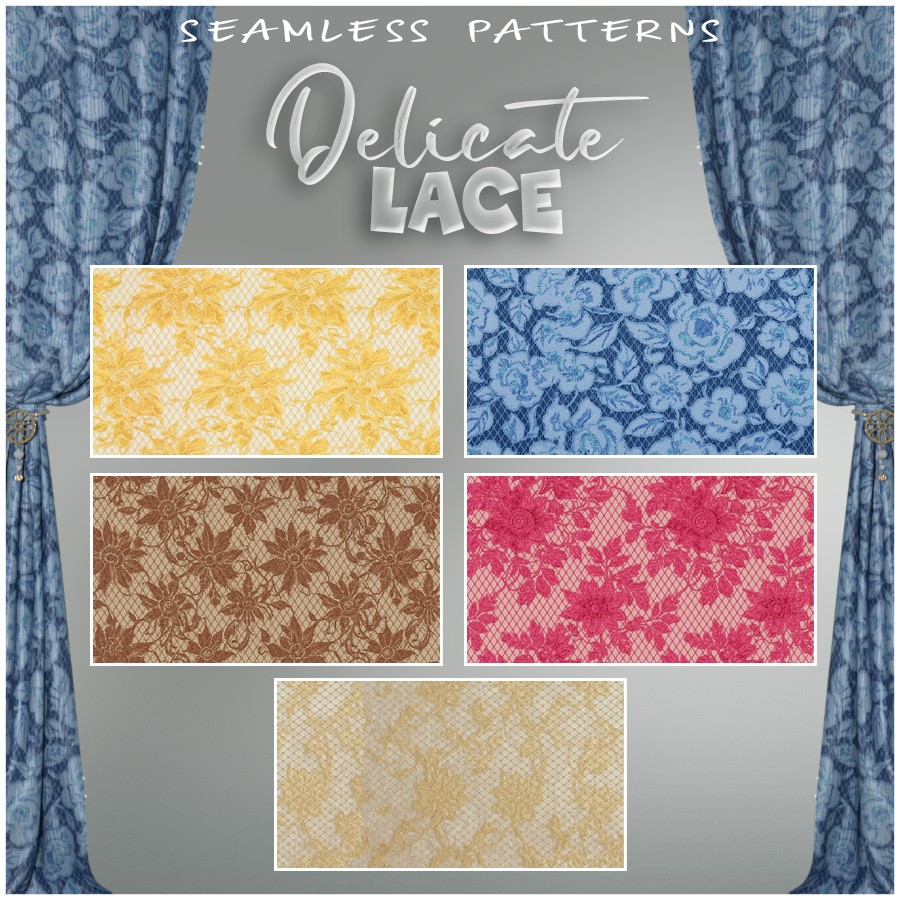 ALXN 2D Delicate Lace Seamless patterns by N/A