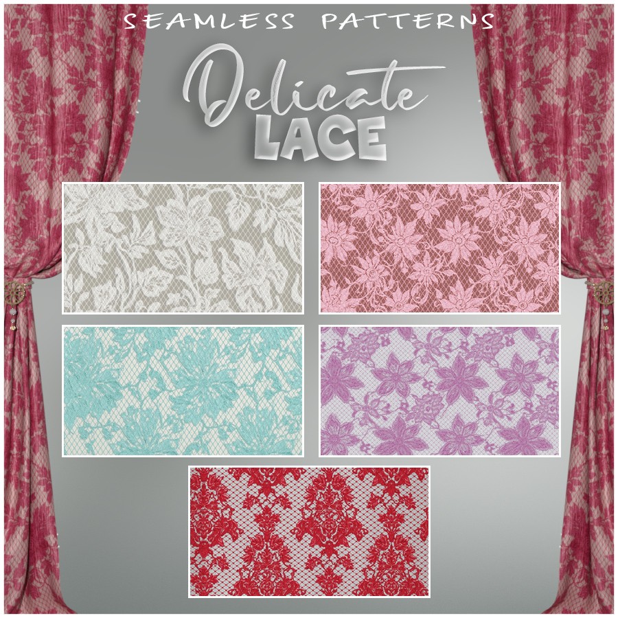 ALXN 2D Delicate Lace Seamless patterns by N/A
