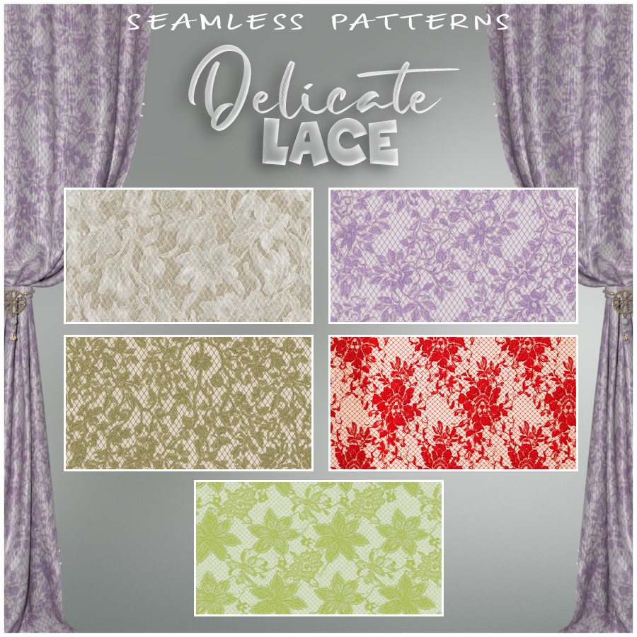 ALXN 2D Delicate Lace Seamless patterns by N/A