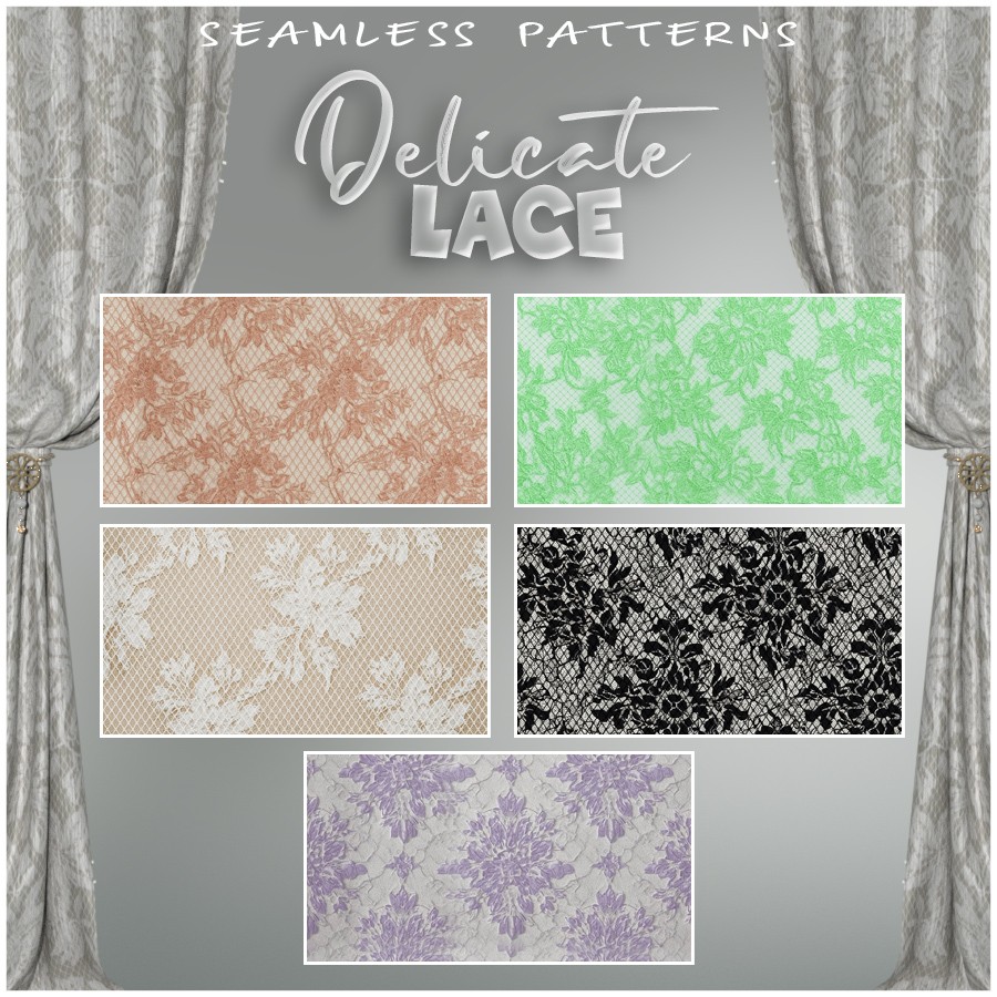 ALXN 2D Delicate Lace Seamless patterns by N/A