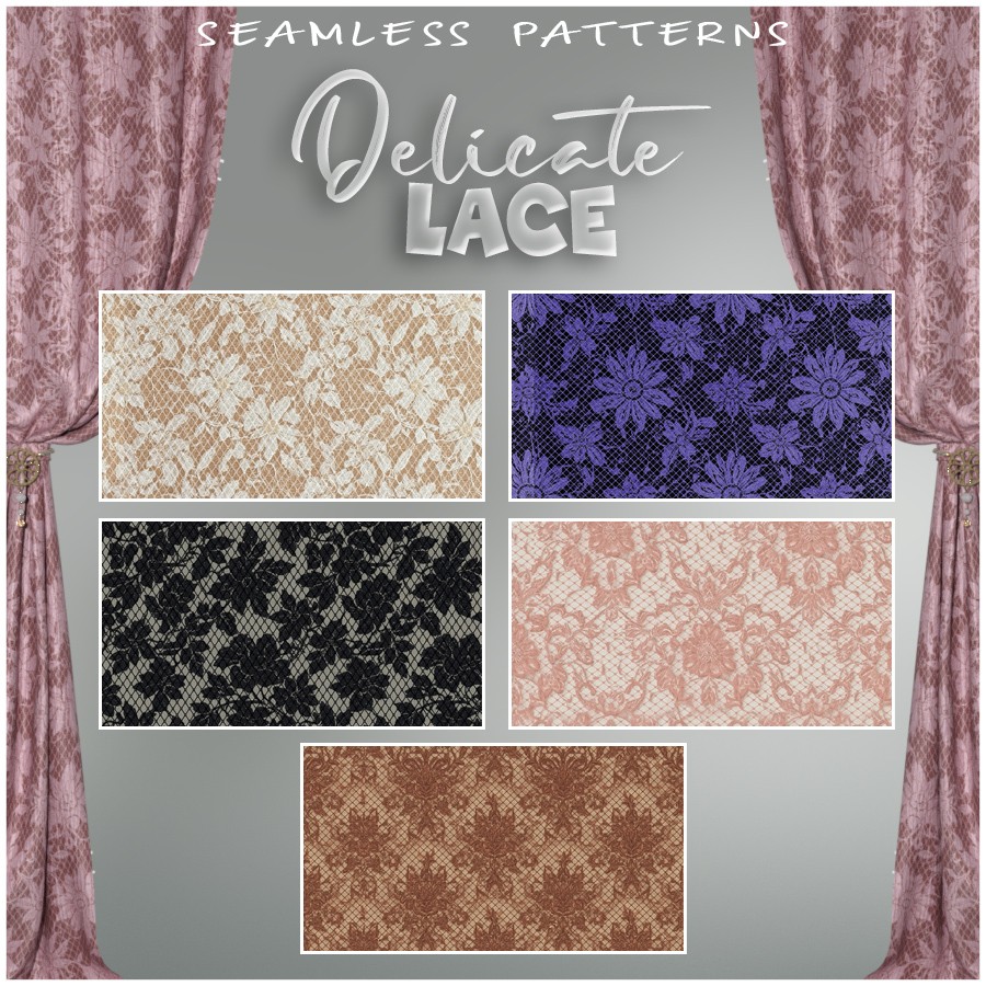 ALXN 2D Delicate Lace Seamless patterns by N/A