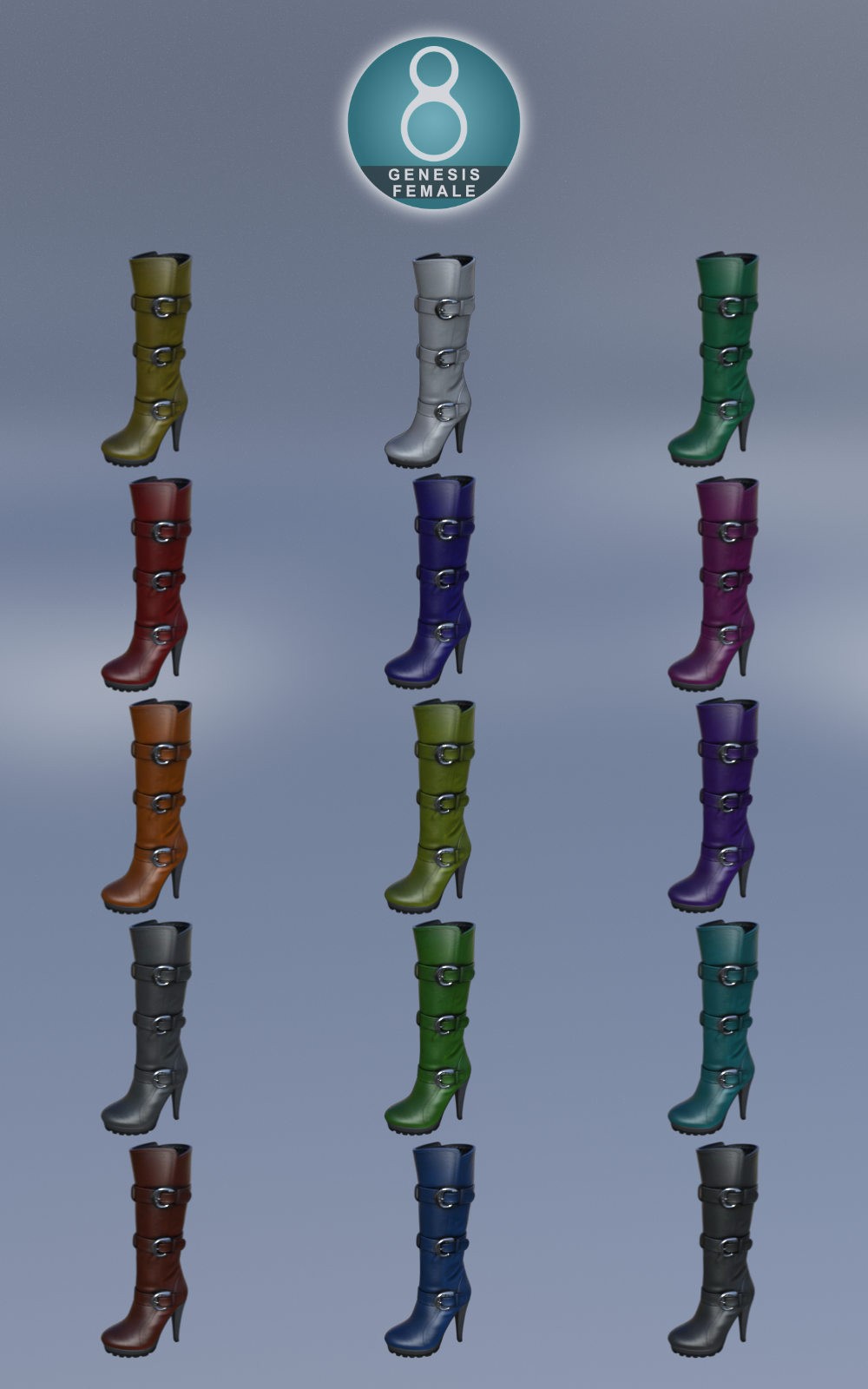 Strapped Boots for G8F by N/A