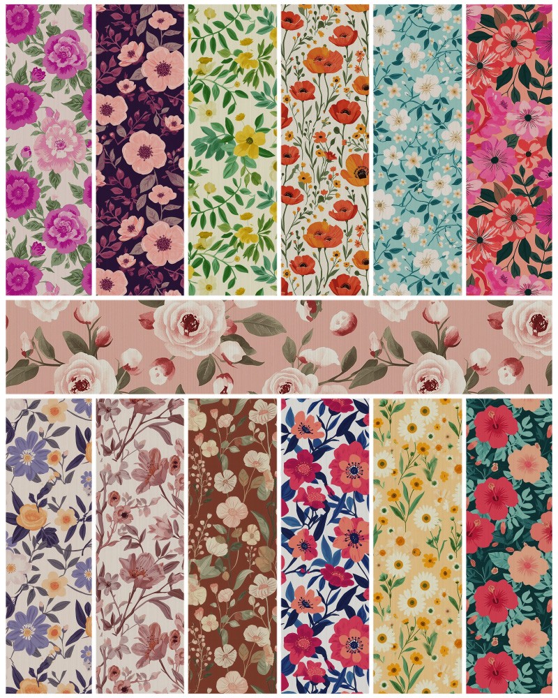 ALXN 2D Flower Fusion Seamless patterns by N/A