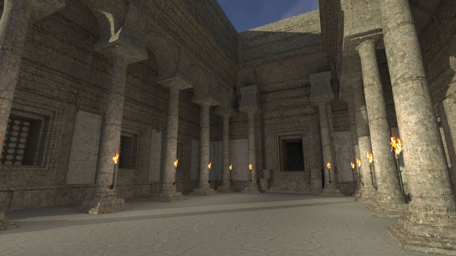 3D Scenery: Temple Arcade by N/A