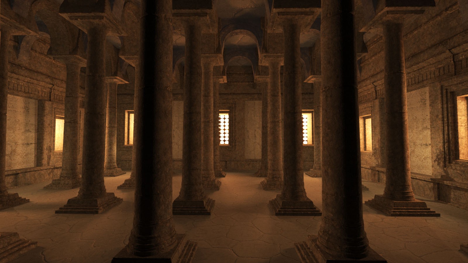 3D Scenery: Temple Arcade by N/A