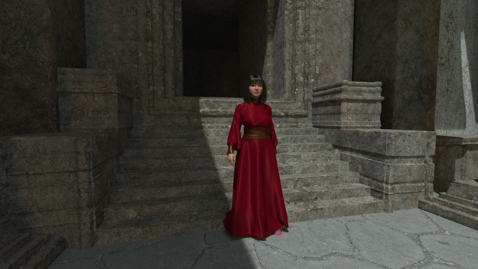 3D Scenery: Temple Arcade by N/A