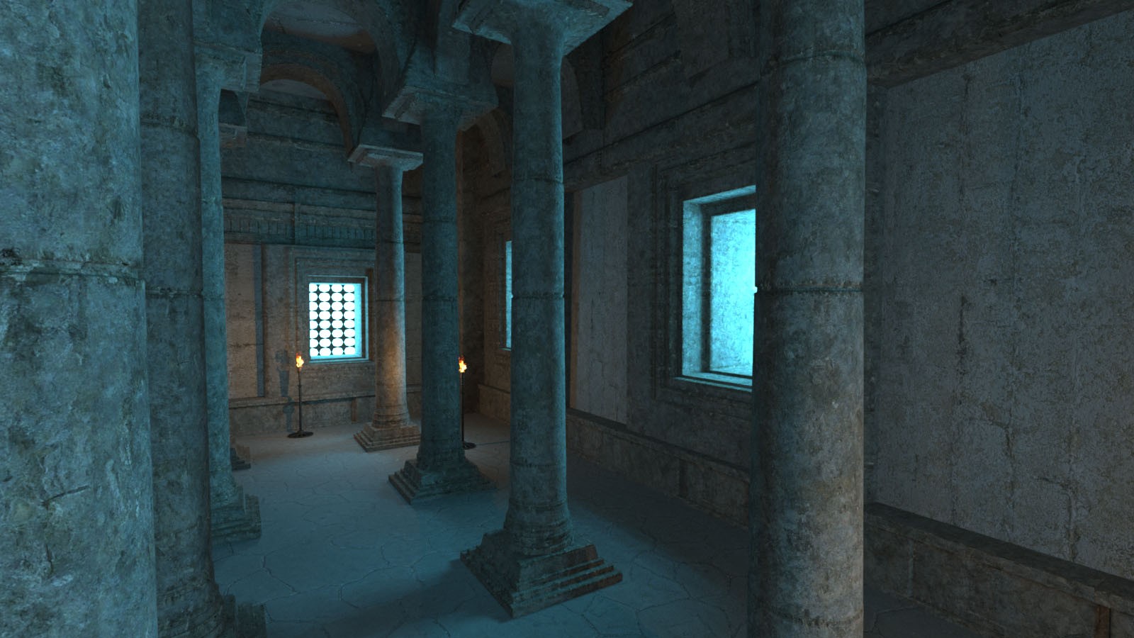 3D Scenery: Temple Arcade by N/A