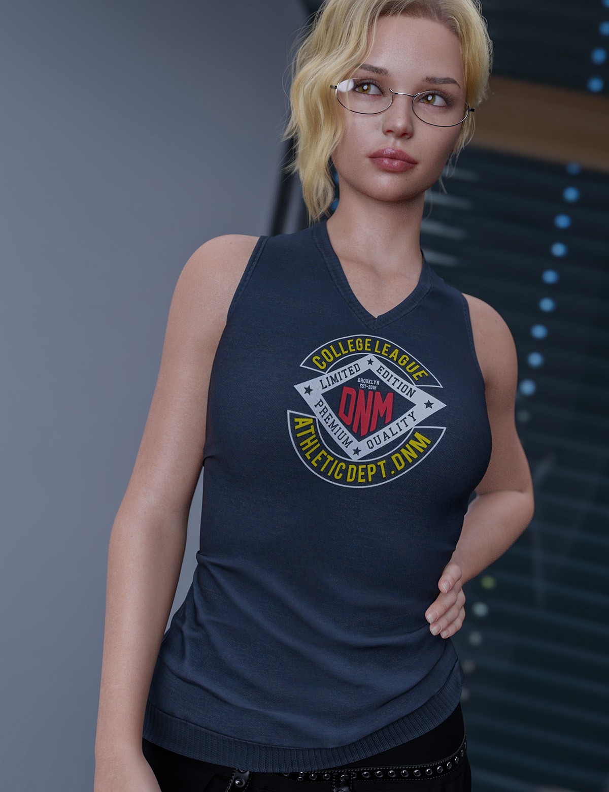dForce Casual Long Tanktop Genesis8-8.1Female by N/A