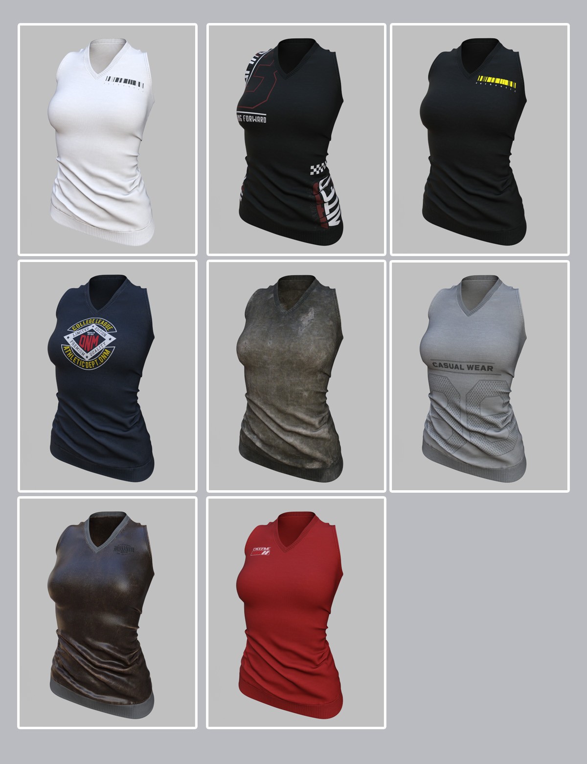 dForce Casual Long Tanktop Genesis8-8.1Female by N/A