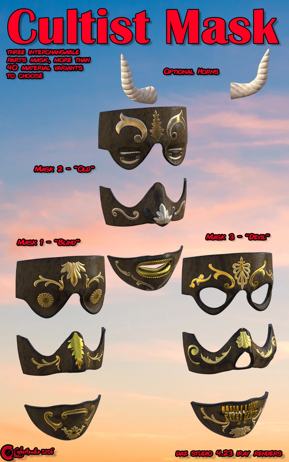 Cultist Mask for Daz by N/A