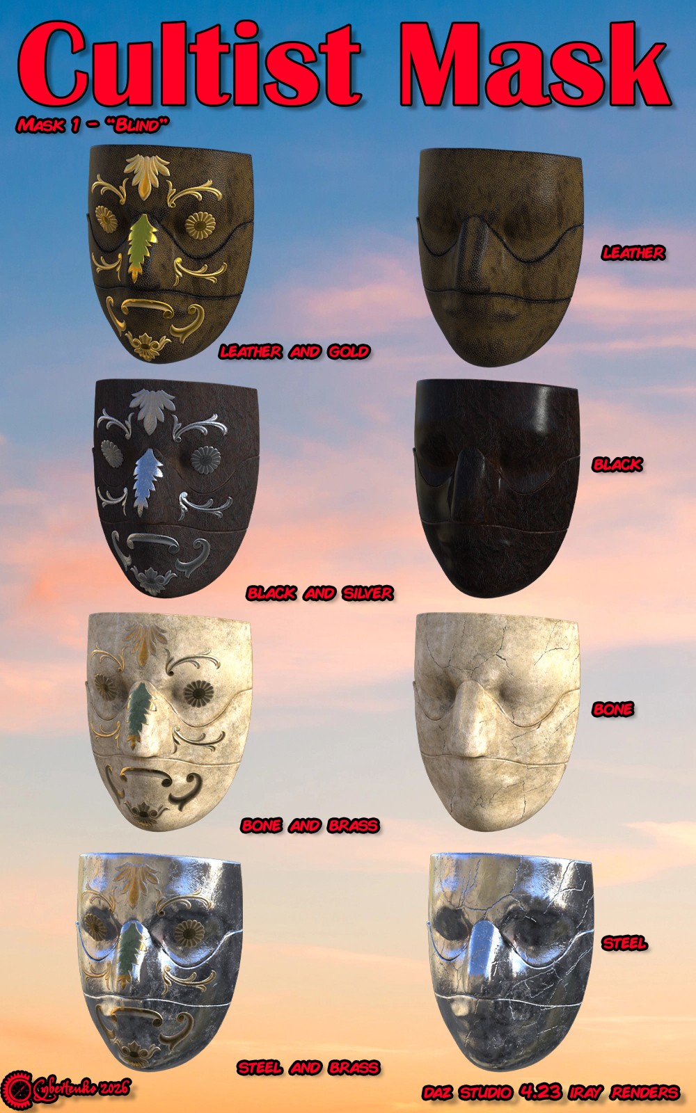 Cultist Mask for Daz by N/A