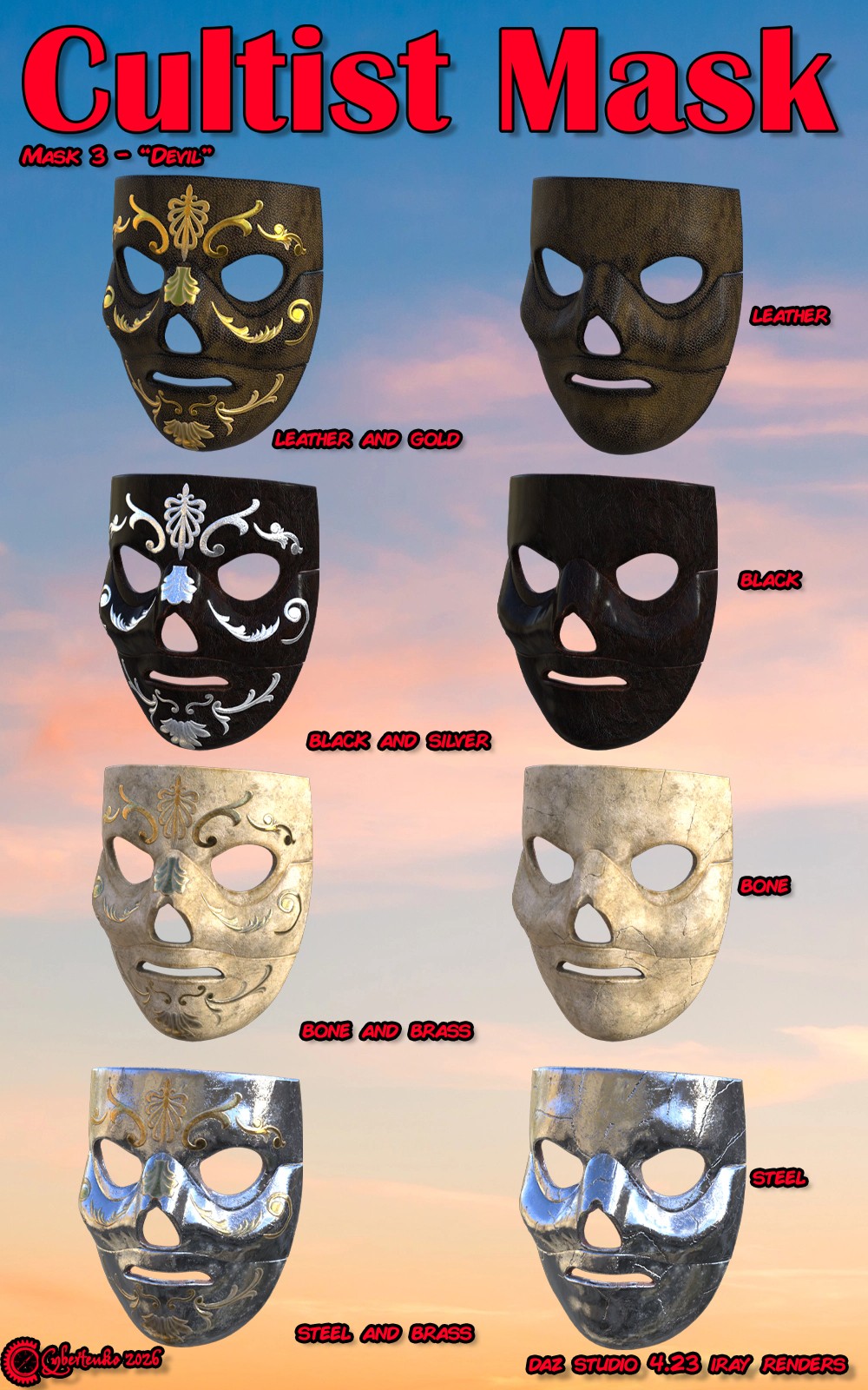 Cultist Mask for Daz by N/A