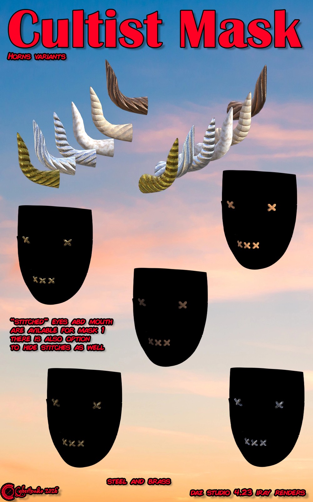 Cultist Mask for Daz by N/A