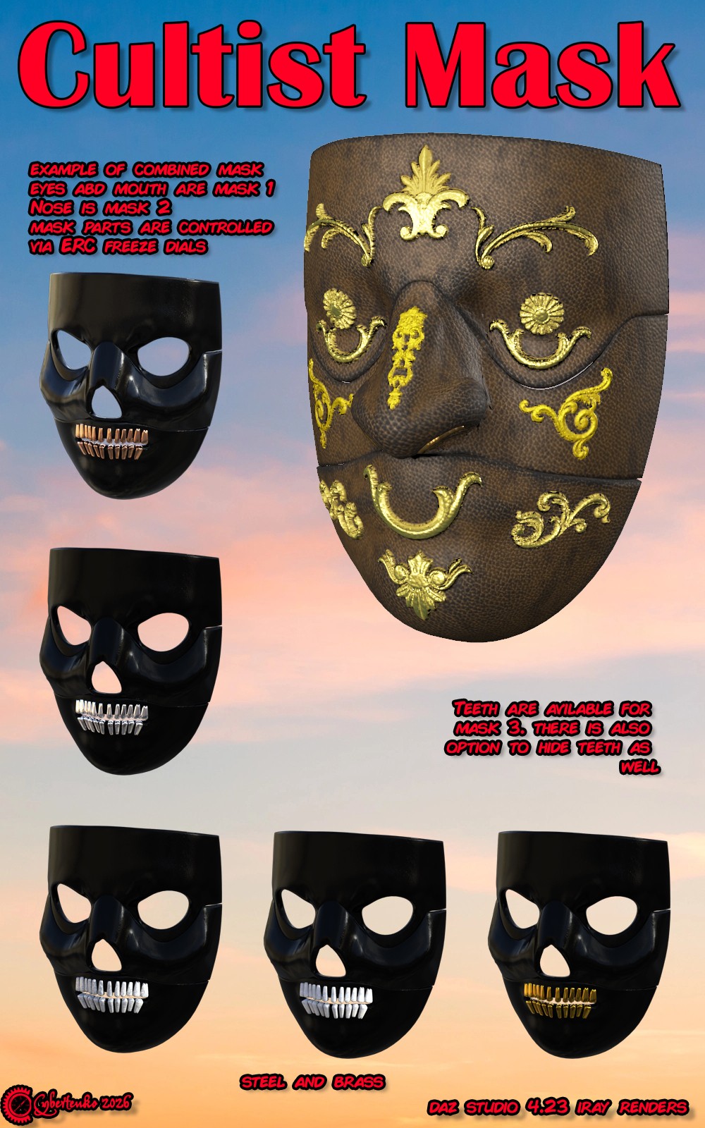 Cultist Mask for Daz by N/A