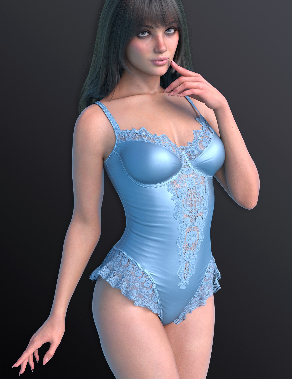 X-Fashion Bloom Flare Bodysuit for Genesis 9 Female(s) by N/A