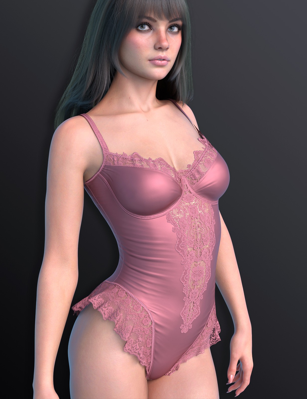 X-Fashion Bloom Flare Bodysuit for Genesis 9 Female(s) by N/A