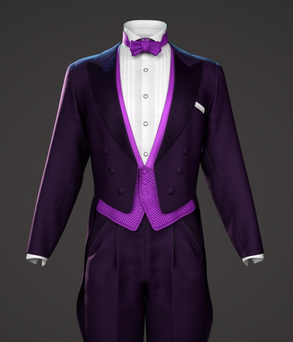 dForce Gothic Tailcoat Costume for G8M, G8F, and G9 by N/A