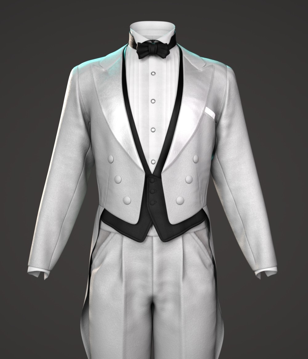 dForce Gothic Tailcoat Costume for G8M, G8F, and G9 by N/A