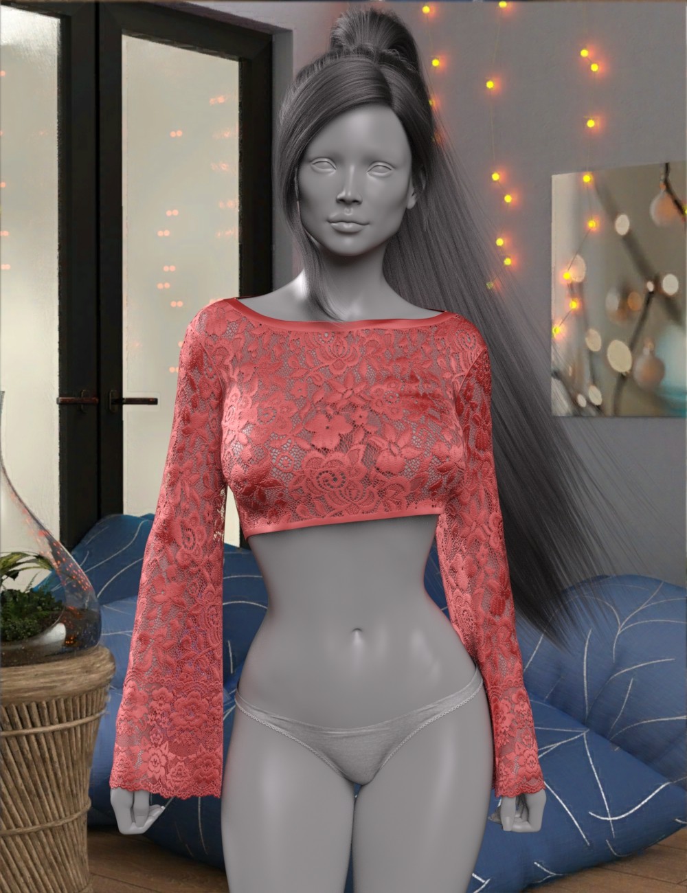 VERSUS - dForce Drama Cropped Top for Genesis 8,8.1 Female by N/A