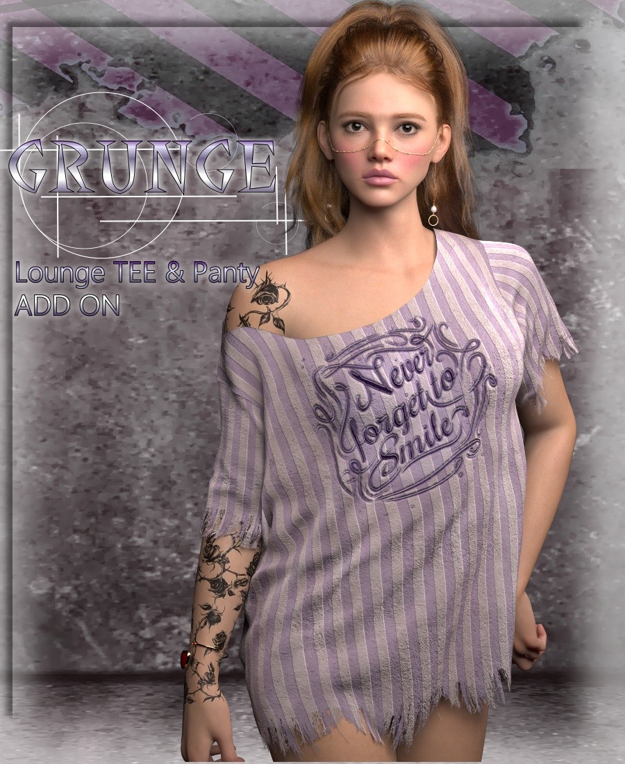 ST13 Grunge ADD ON Lounge TEE and Panty G8F G) by N/A