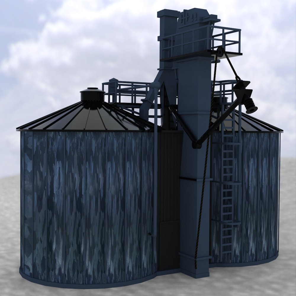 Twin Silo for DAZ Studio by N/A