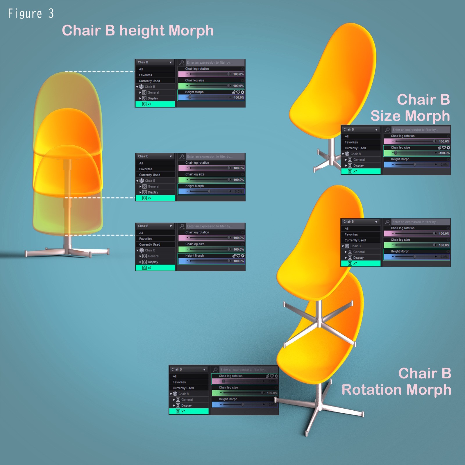 X7 Morphing Bench Prop (+ 2 Chairs) & Poses set2 by N/A