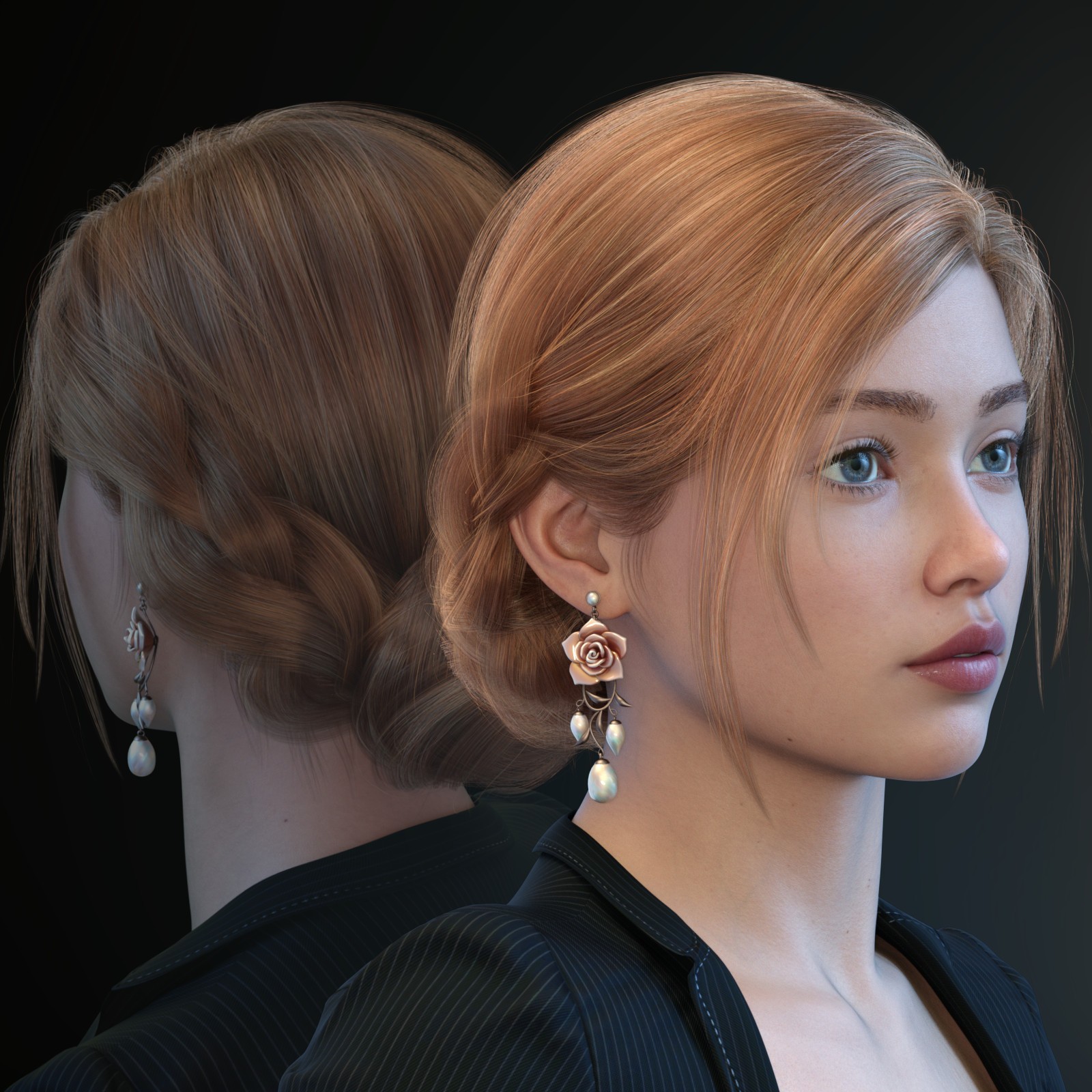 ALO Xanthe Hair for Genesis 9, 8 and 8.1 Females by N/A