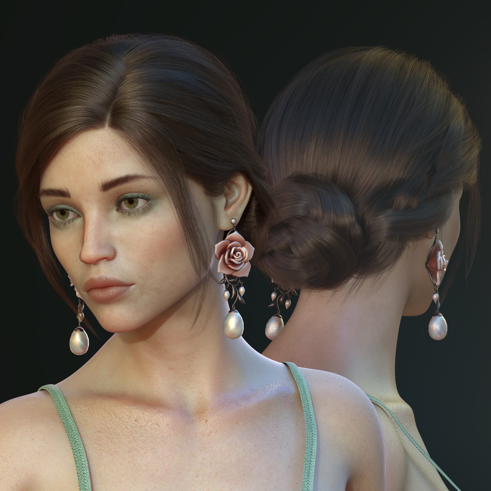 ALO Xanthe Hair for Genesis 9, 8 and 8.1 Females by N/A