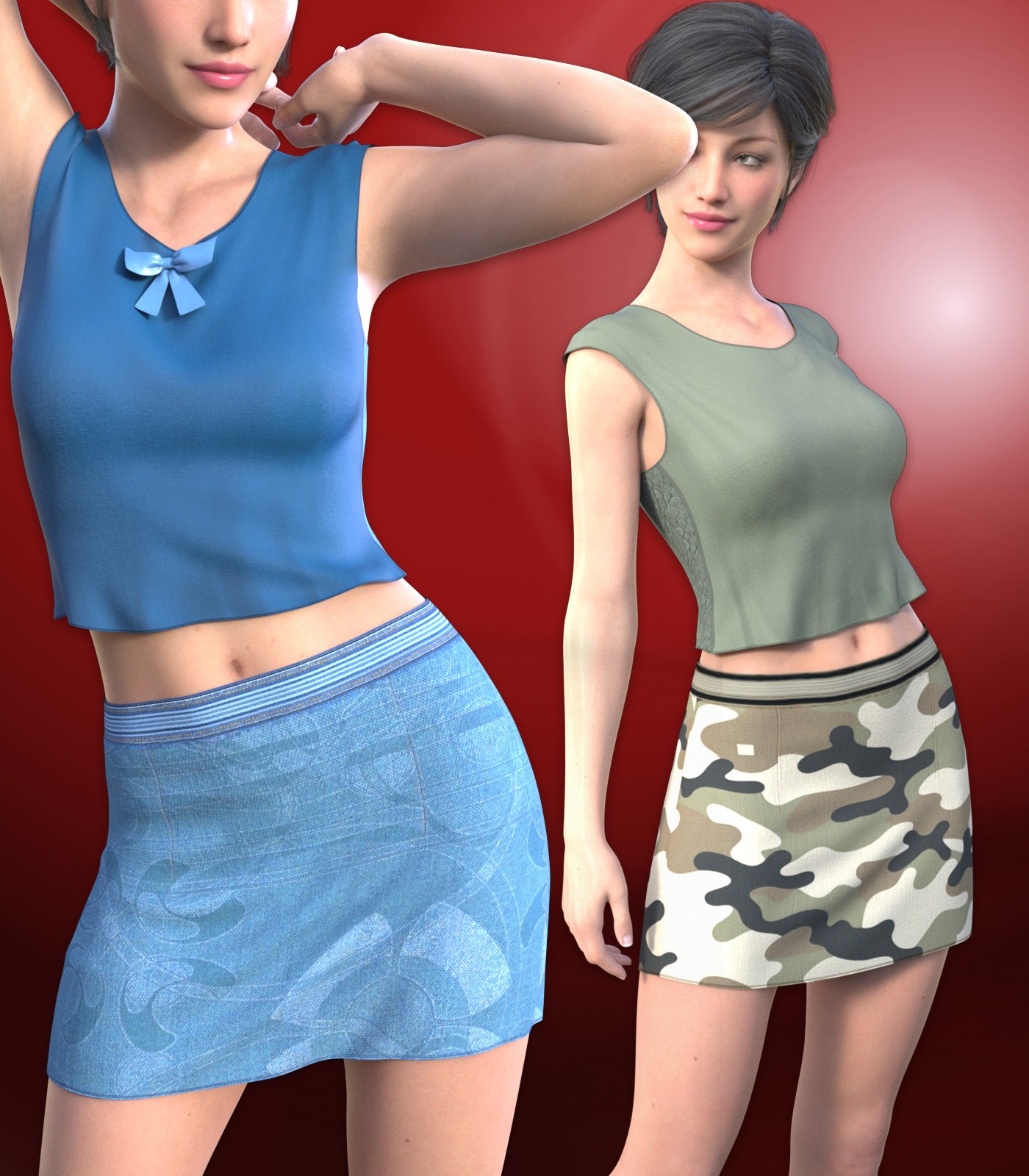 dForce StretchDenim SkirtGF8-81 by N/A