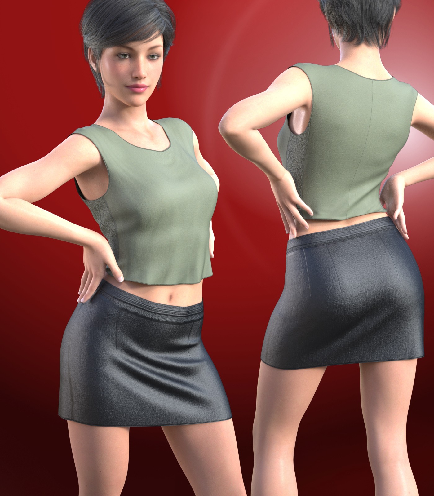 dForce StretchDenim SkirtGF8-81 by N/A