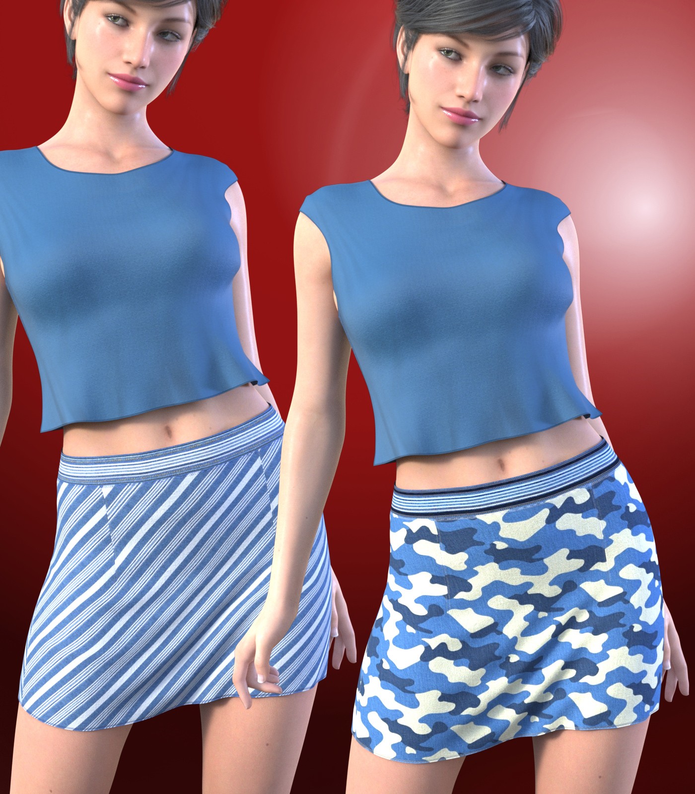 dForce StretchDenim SkirtGF8-81 by N/A